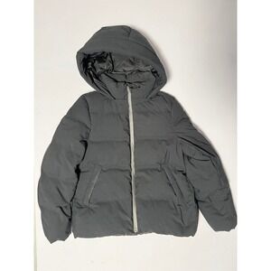Uniqlo Women Black Seamless Down Parka Hooded Puffer Jacket XS 211-432025